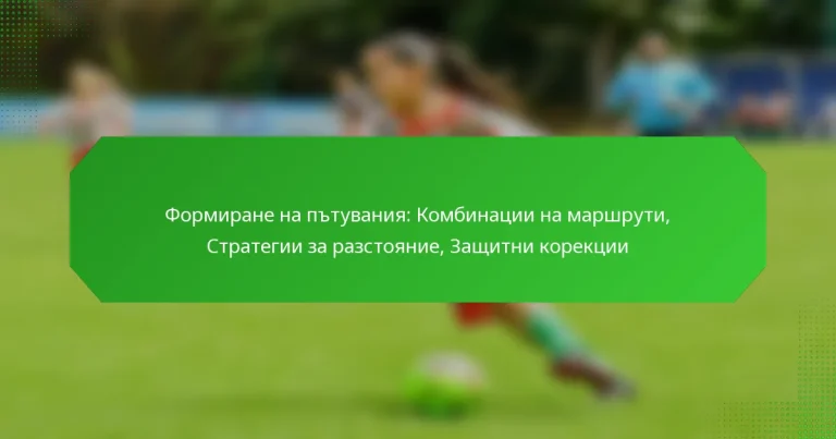 Формиране на пътувания: Комбинации на маршрути, Стратегии за разстояние, Защитни корекции