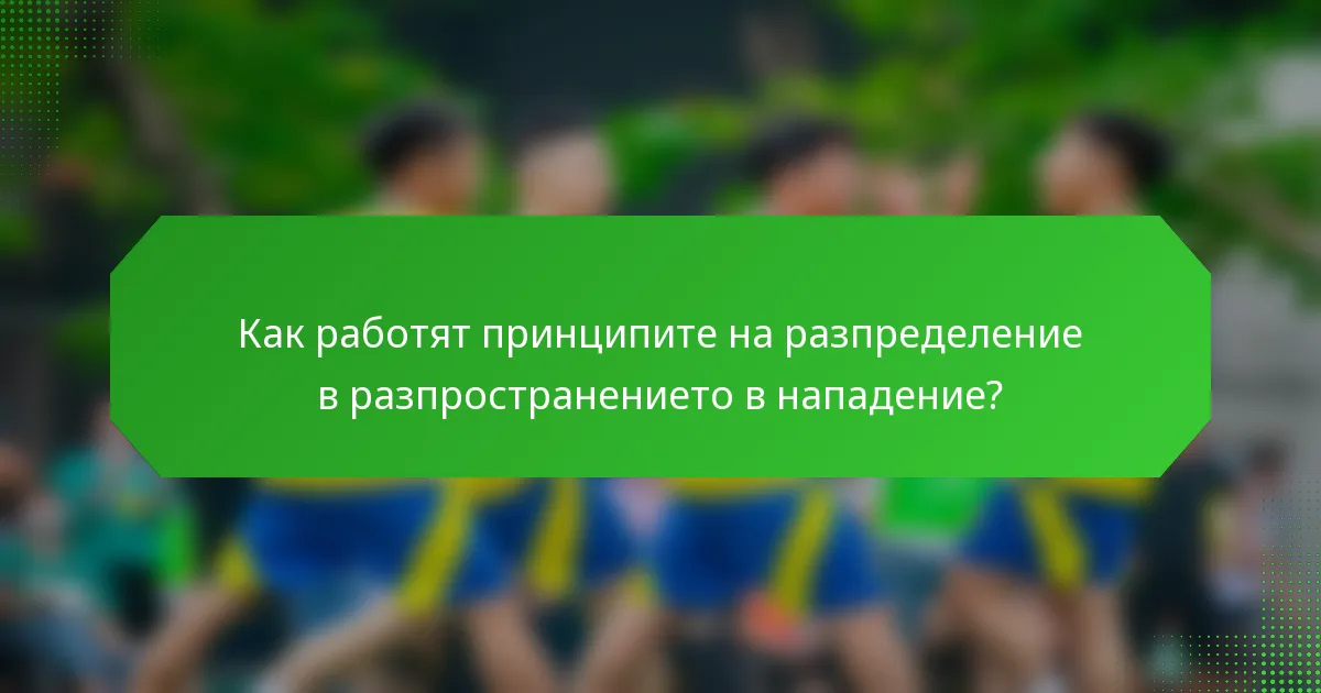 Как работят принципите на разпределение в разпространението в нападение?